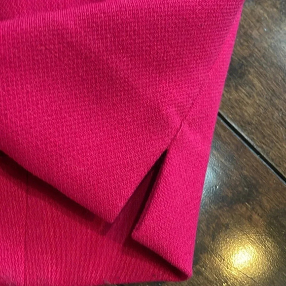 Talbots cropped trousers Bright pink Textured size 8P Double button Office - Picture 11 of 15